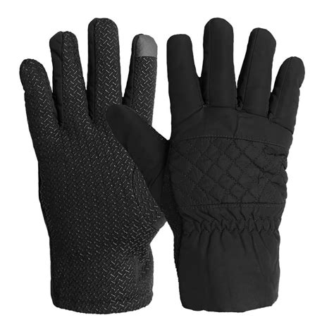 Waterproof Winter Gloves -30 Warm Windproof All Fingers Touch Screen Gloves for Men Skiing and Outdoor Work. . Black gloves walmart